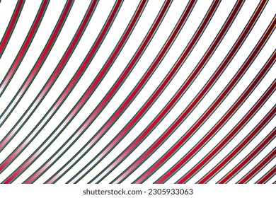 Fondo vectorial con rayas rojas alternas en colores neones brillantes sobre un fondo blanco