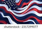 Vector Background American Flag 4th July Independence Day