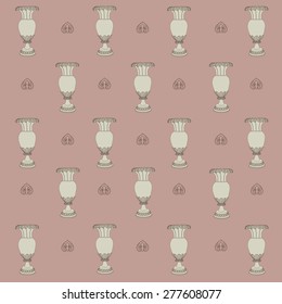 Vector background with ancient greek style vase