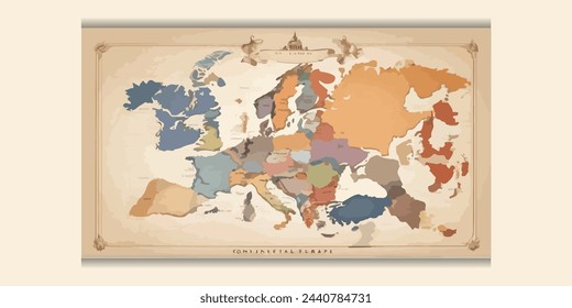 vector background ancient world map paper