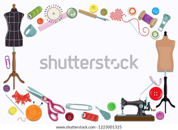 Vector Background Announcements Colored Tools Items Stock Vector ...