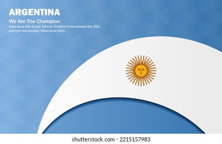vector background argentina flag vector illustration and text, perfect color combination