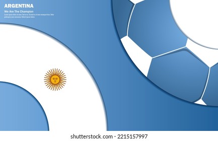 vector background argentina flag vector illustration and text, perfect color combination