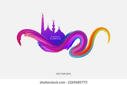 vector background, art, design, abstract modern graphic elements ramadhan kareem, color 3d Gradient abstract banners with flowing liquid shapes.illustration contrast colors