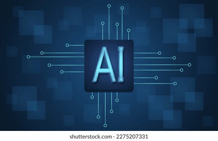 Vector background with artificial intelligence. Artificial intelligence.