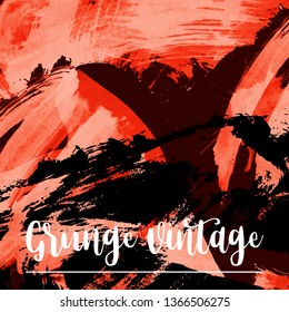 Vector background with artistic brush strokes. Abstract hand - painted element for design. 