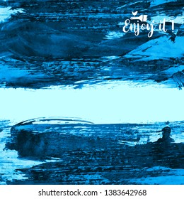 Vector background with artistic brush strokes. Abstract landscape painting for design. 