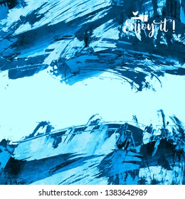 Vector background with artistic brush strokes. Abstract landscape painting for design. 