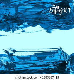 Vector background with artistic brush strokes. Abstract landscape painting for design. 