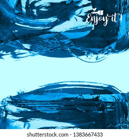 Vector background with artistic brush strokes. Abstract landscape painting for design. 