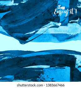 Vector background with artistic brush strokes. Abstract landscape painting for design. 