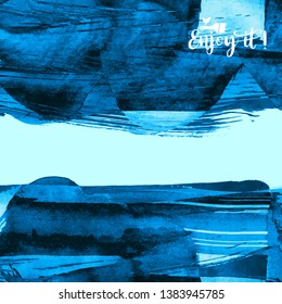 Vector background with artistic brush strokes. Abstract landscape painting for design. 