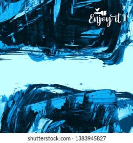 Vector background with artistic brush strokes. Abstract landscape painting for design. 