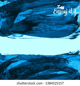 Vector background with artistic brush strokes. Abstract landscape painting for design. 