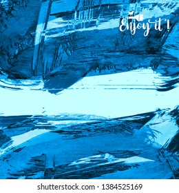 Vector background with artistic brush strokes. Abstract landscape painting for design. 