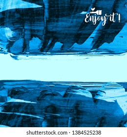 Vector background with artistic brush strokes. Abstract landscape painting for design. 