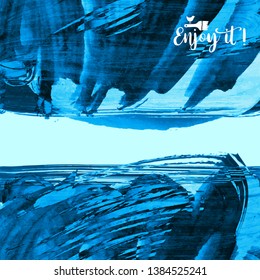 Vector background with artistic brush strokes. Abstract landscape painting for design. 