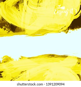 Vector background with artistic brush strokes. Abstract landscape painting for design. 