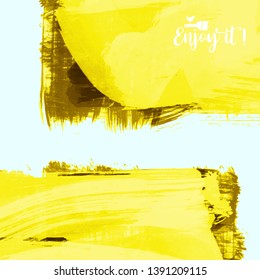 Vector background with artistic brush strokes. Abstract landscape painting for design. 