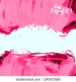 Vector background with artistic brush strokes. Abstract landscape painting for design. 