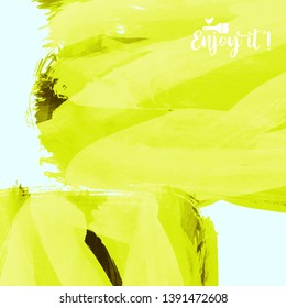 Vector background with artistic brush strokes. Abstract landscape painting for design. 