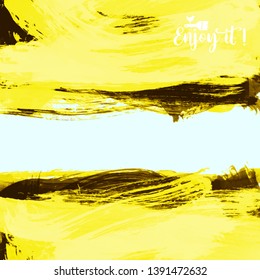 Vector background with artistic brush strokes. Abstract landscape painting for design. 