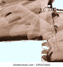 Vector background with artistic brush strokes. Abstract landscape painting for design. 