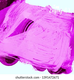 Vector background with artistic brush strokes. Abstract landscape painting for design. 