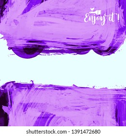 Vector background with artistic brush strokes. Abstract landscape painting for design. 
