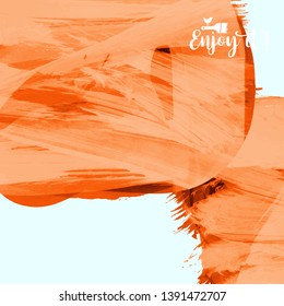 Vector background with artistic brush strokes. Abstract landscape painting for design. 