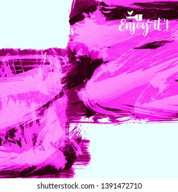 Vector background with artistic brush strokes. Abstract landscape painting for design. 