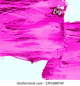 Vector background with artistic brush strokes. Abstract landscape painting for design. 