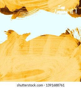 Vector background with artistic brush strokes. Abstract landscape painting for design. 