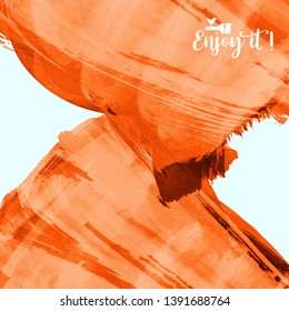 Vector background with artistic brush strokes. Abstract landscape painting for design. 