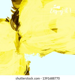 Vector background with artistic brush strokes. Abstract landscape painting for design. 