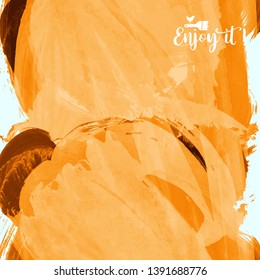 Vector background with artistic brush strokes. Abstract landscape painting for design. 