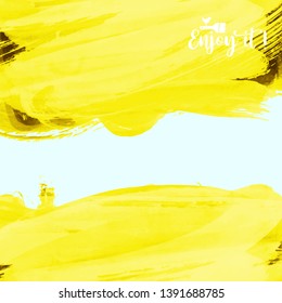 Vector background with artistic brush strokes. Abstract landscape painting for design. 