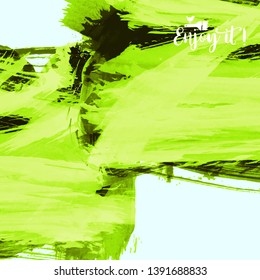 Vector background with artistic brush strokes. Abstract landscape painting for design. 