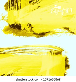 Vector background with artistic brush strokes. Abstract landscape painting for design. 