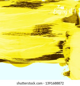 Vector background with artistic brush strokes. Abstract landscape painting for design. 