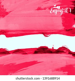 Vector background with artistic brush strokes. Abstract landscape painting for design. 