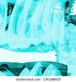 Vector background with artistic brush strokes. Abstract landscape painting for design. 