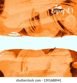 Vector background with artistic brush strokes. Abstract landscape painting for design. 