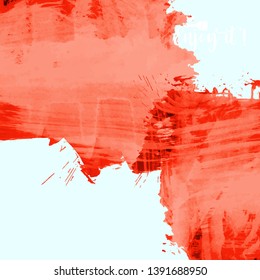Vector background with artistic brush strokes. Abstract landscape painting for design. 
