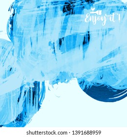 Vector background with artistic brush strokes. Abstract landscape painting for design. 