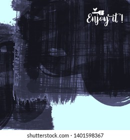 Vector background with artistic brush strokes. Abstract landscape painting for design. 