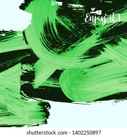 Vector background with artistic brush strokes. Abstract landscape painting for design. 