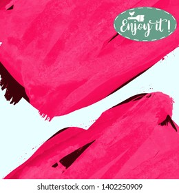 Vector background with artistic brush strokes. Abstract landscape painting for design. 
