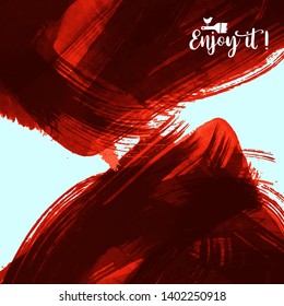 Vector background with artistic brush strokes. Abstract landscape painting for design. 