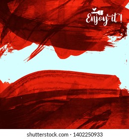 Vector background with artistic brush strokes. Abstract landscape painting for design. 